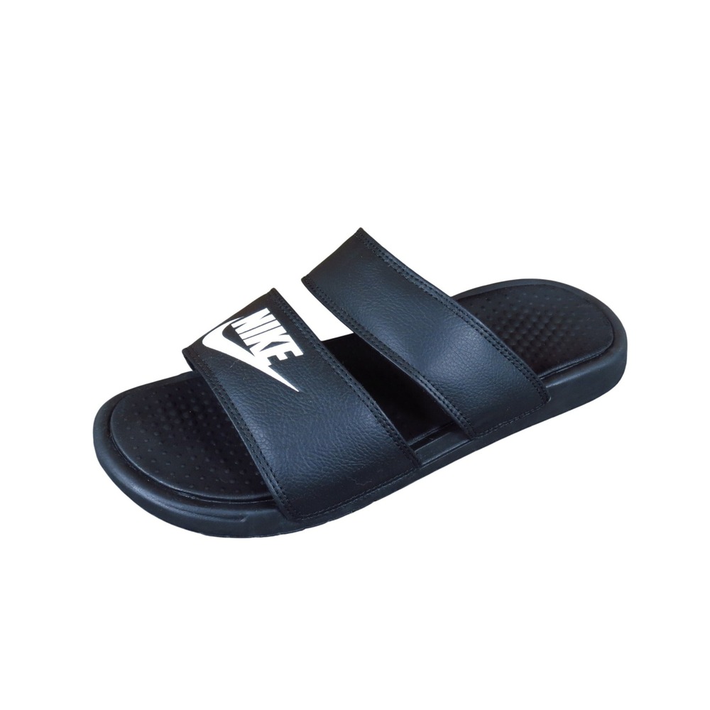 Nike Benassi Duo Ultra Women Sandals Size 9 Sport Pool Beach Slides Black White